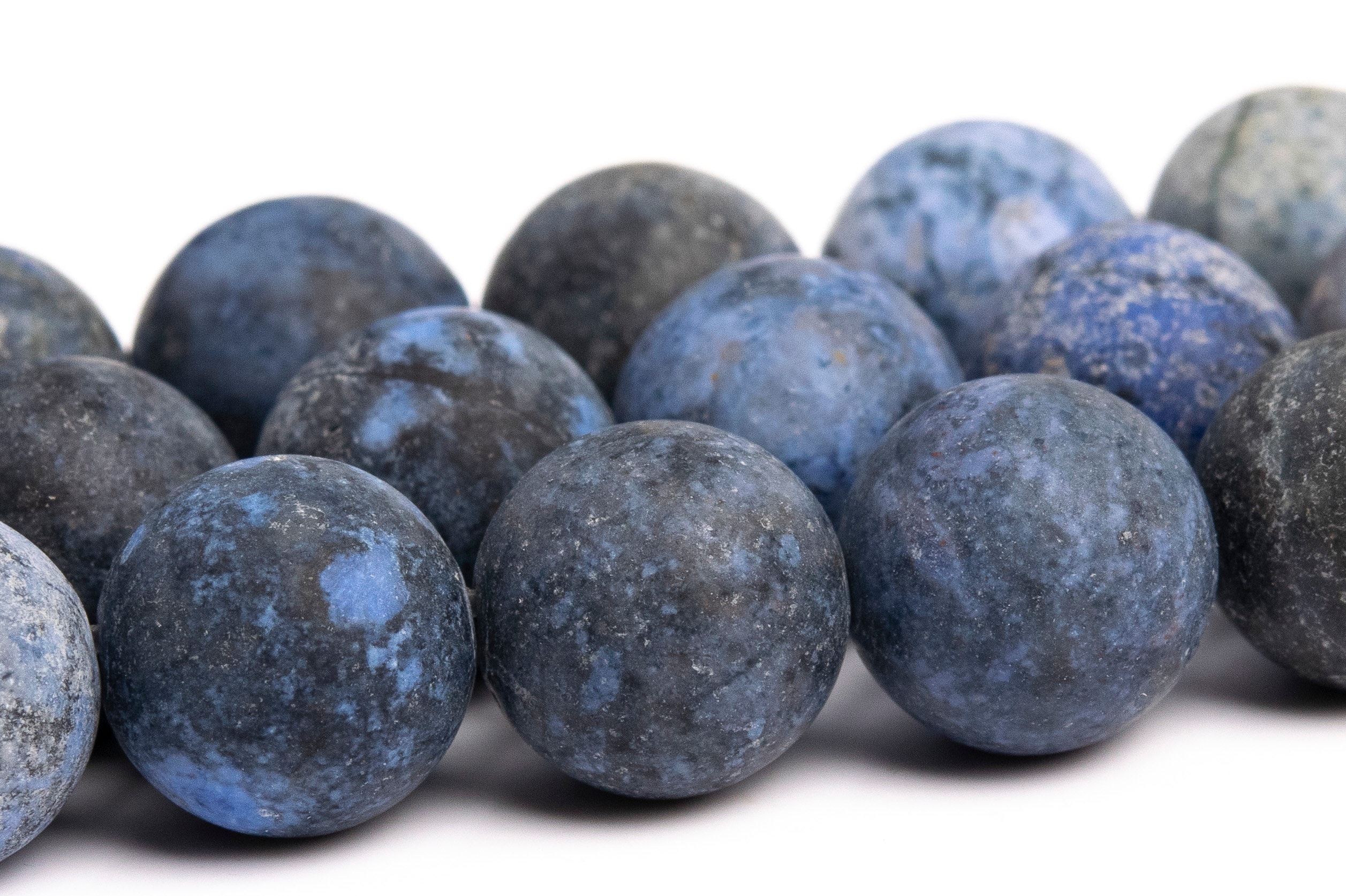 10mm Matte Blue Dumortierite Beads Grade Aa Genuine Natural Gemstone Full Strand Round Loose Beads 15" Bulk Lot Options (105217-1486)