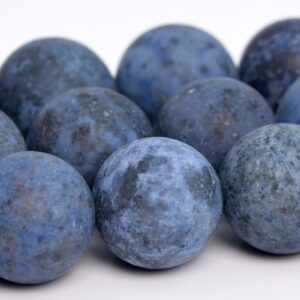 12MM Matte Blue Dumortierite Beads Grade AA Genuine Natural Gemstone Full Strand Round Loose Beads 15" BULK LOT 1,3,5,10,50 (105296-1500)