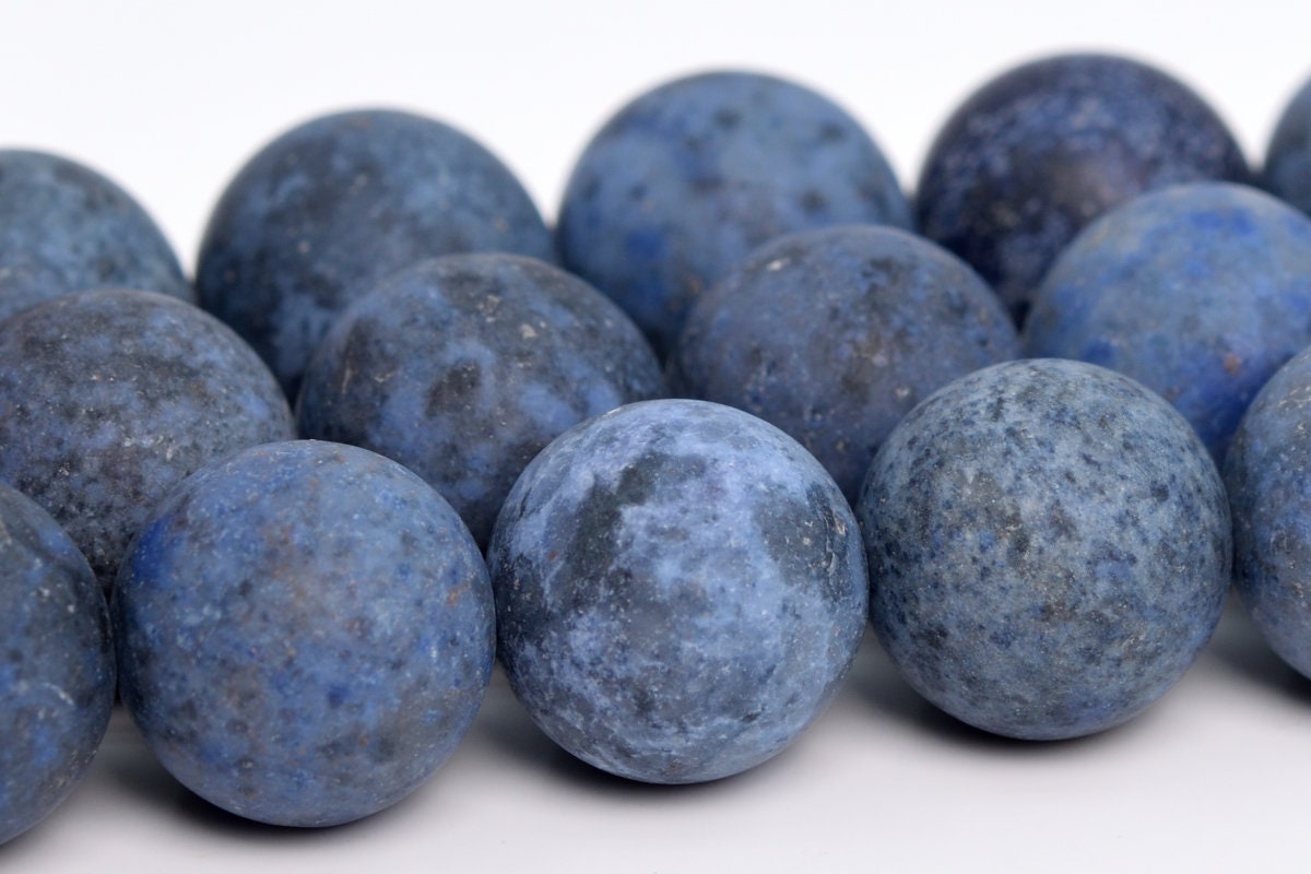 12mm Matte Blue Dumortierite Beads Grade Aa Genuine Natural Gemstone Full Strand Round Loose Beads 15" Bulk Lot 1,3,5,10,50 (105296-1500)