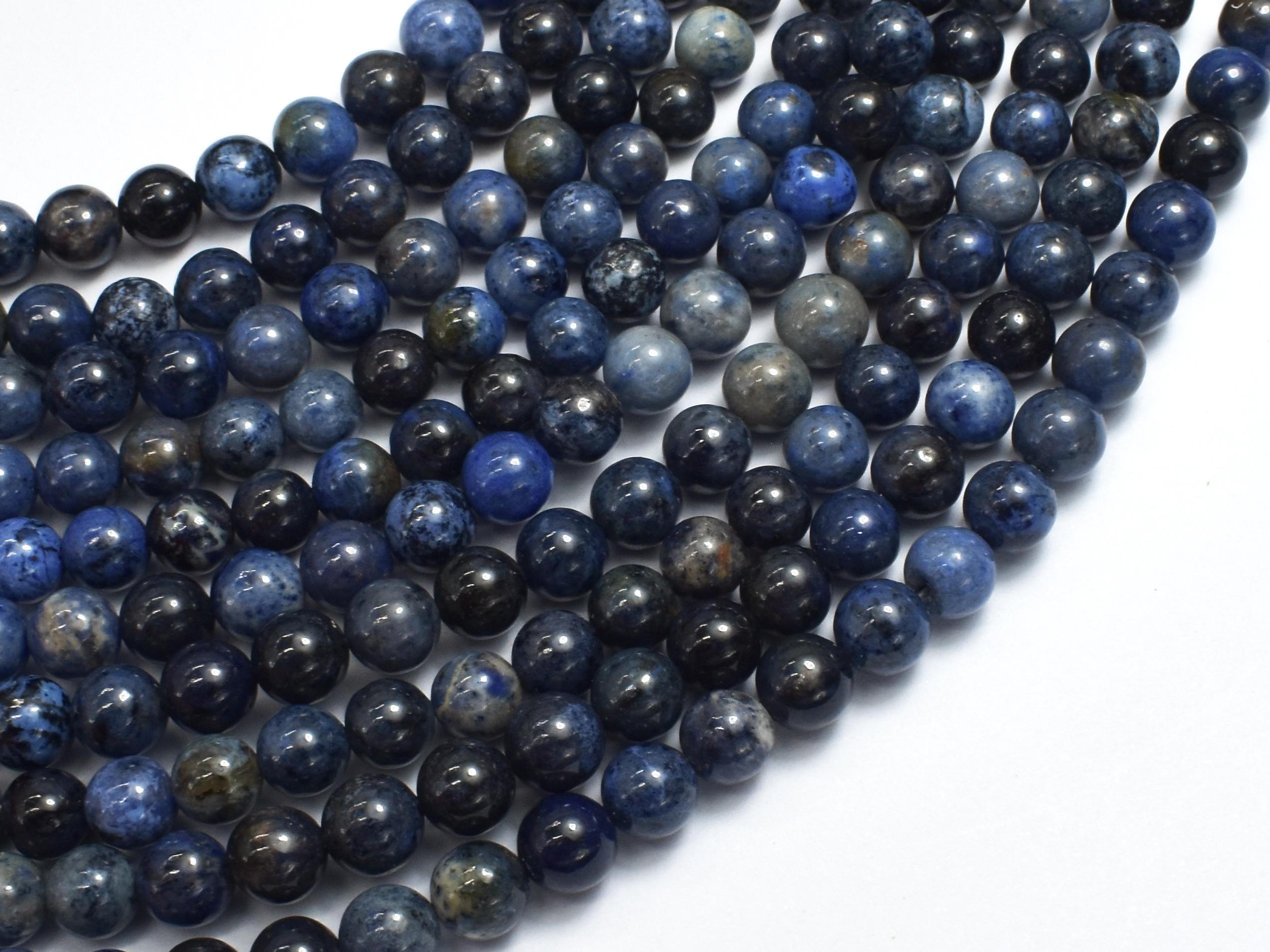 Dumortierite, 6mm (6.5mm) Round Beads, 15 Inch, Approx. 58 Beads (203054005)
