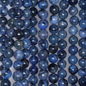 6mm Rare Dark Blue Dumortierite Gemstone Grade AAA Dark Blue Round 6mm Loose Beads 14.5 inch Full Strand (80004205-115)