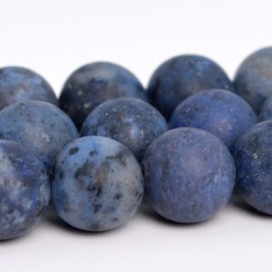 8MM Matte Blue Dumortierite Beads Grade AA Genuine Natural Gemstone Full Strand Round Loose Beads 15.5" BULK LOT 1,3,5,10,50 (105295-1501)