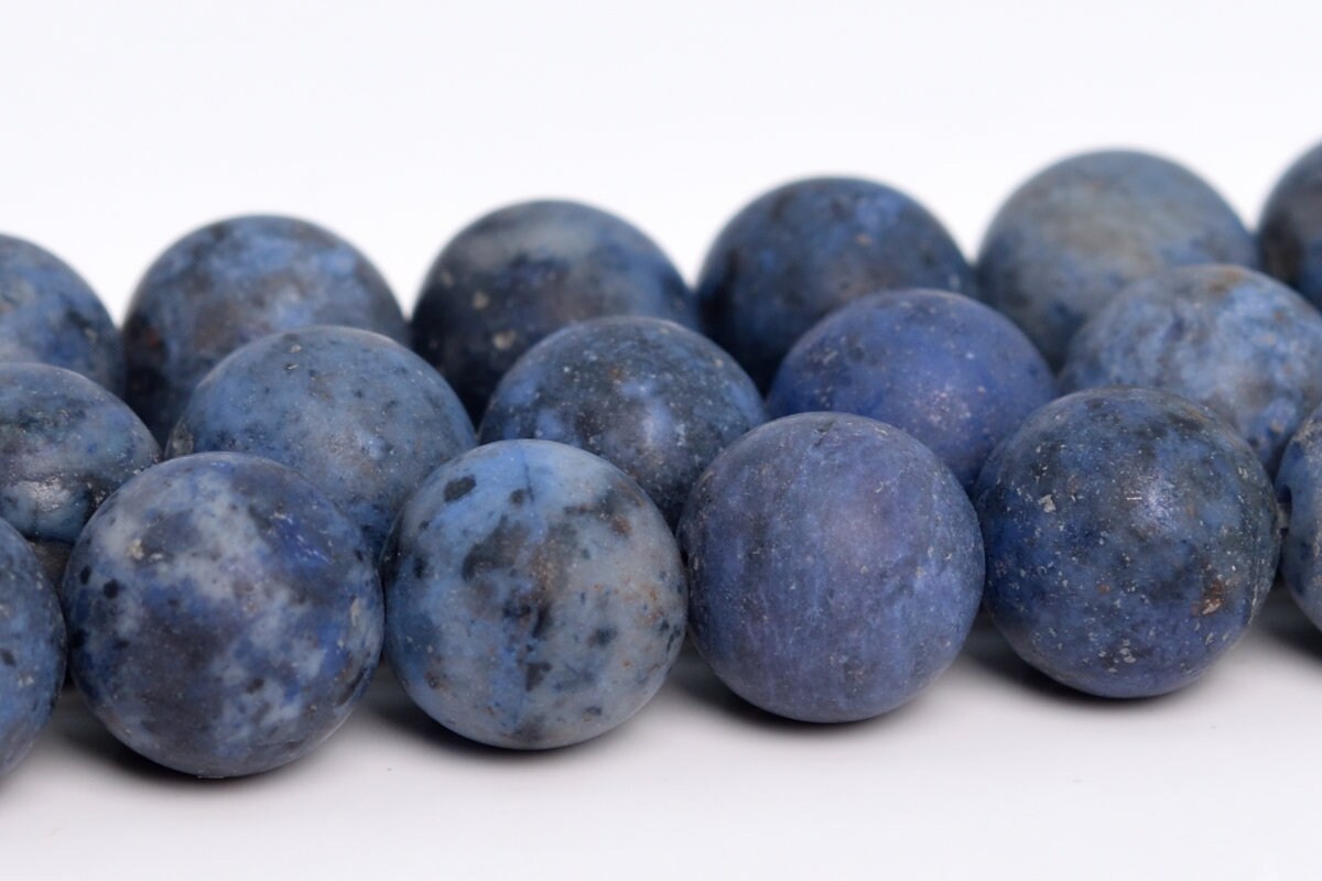 8mm Matte Blue Dumortierite Beads Grade Aa Genuine Natural Gemstone Full Strand Round Loose Beads 15.5" Bulk Lot 1,3,5,10,50 (105295-1501)
