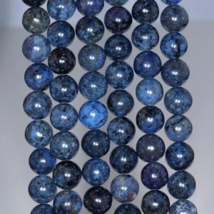 8mm South Africa Blue Dumortierite Gemstone Grade AAA Dark Blue Round 8mm Loose Beads 7.5 inch Half Strand (90182367-115)
