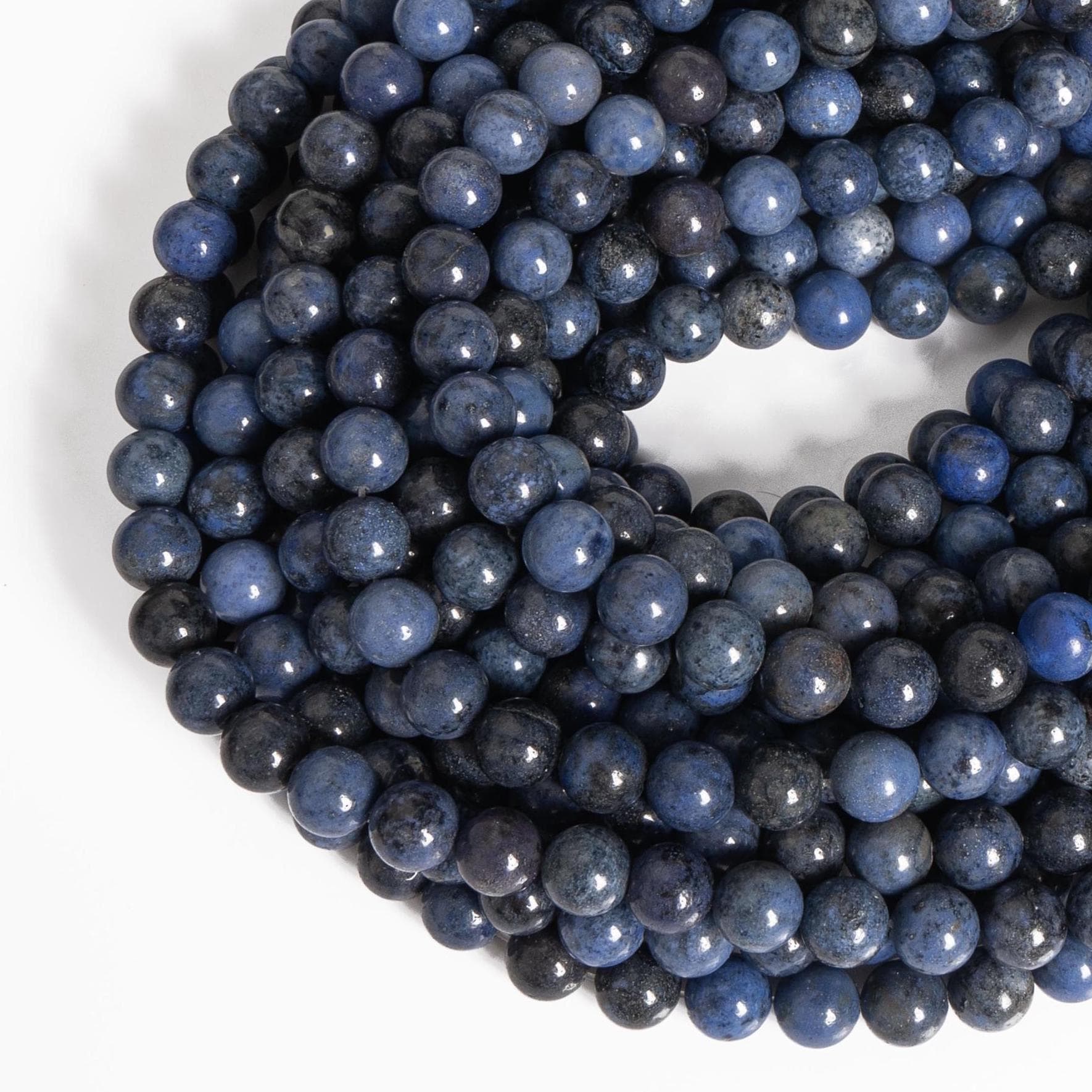 Genuine Natural Denim Blue Dumortierite Gemstone Beads 10mm Round A Quality Loose Beads (125521) Genuine Natural Denim Blue Dumortierite Gemstone Beads 10mm Round A Quality Loose Beads (125521)