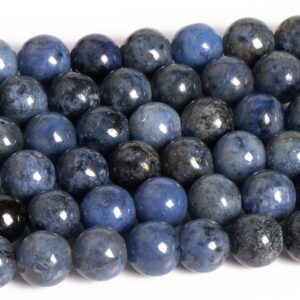 Genuine Natural Dumortierite Gemstone Beads 4MM Blue Round A Quality Loose Beads (125520)