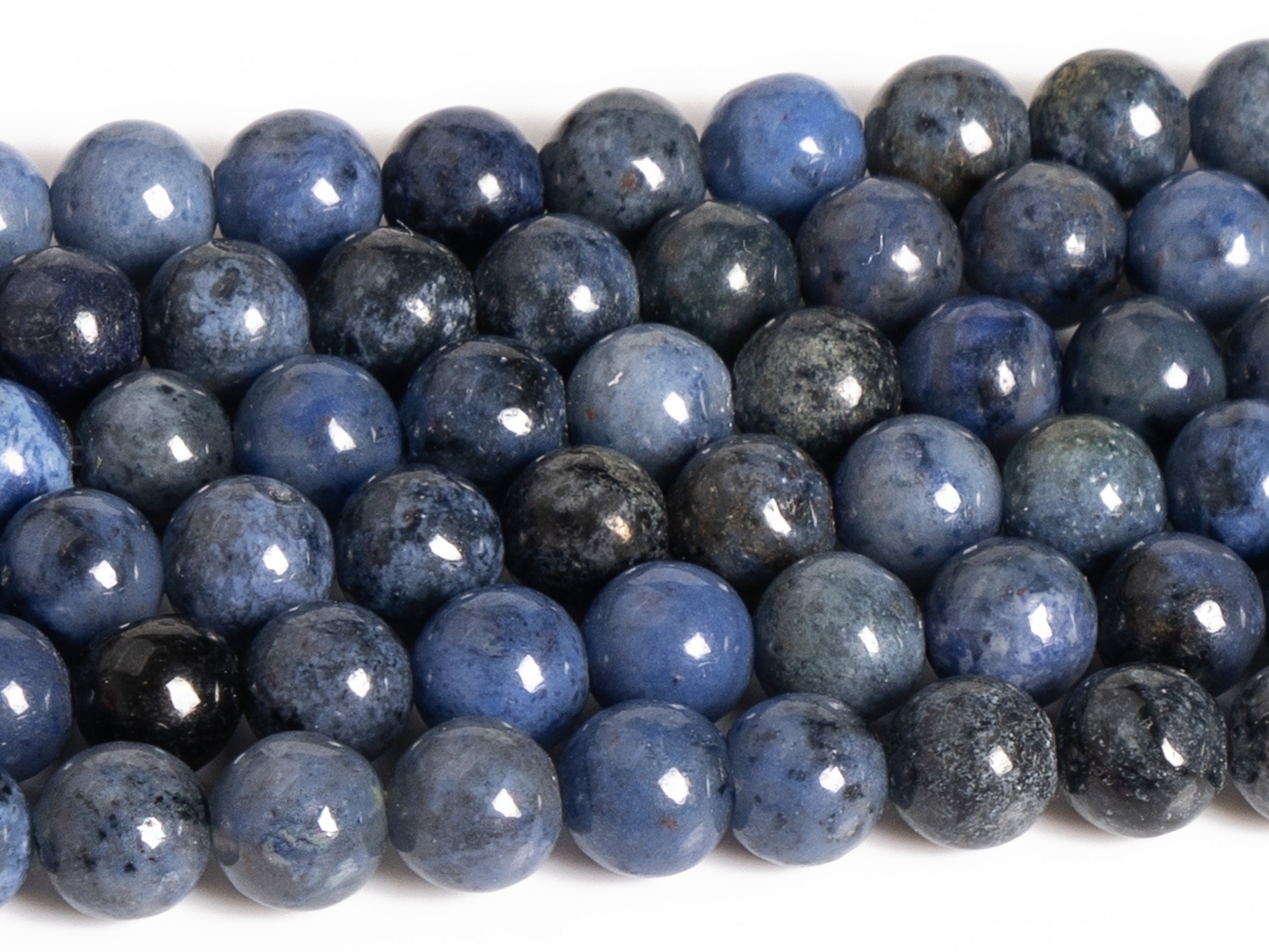 Genuine Natural Dumortierite Gemstone Beads 4mm Blue Round A Quality Loose Beads (125520)