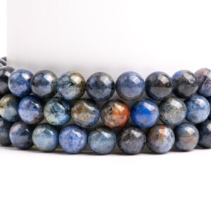 Natural Multicolor Dumortierite Gemstone Grade Aaa Round 8mm Loose Beads