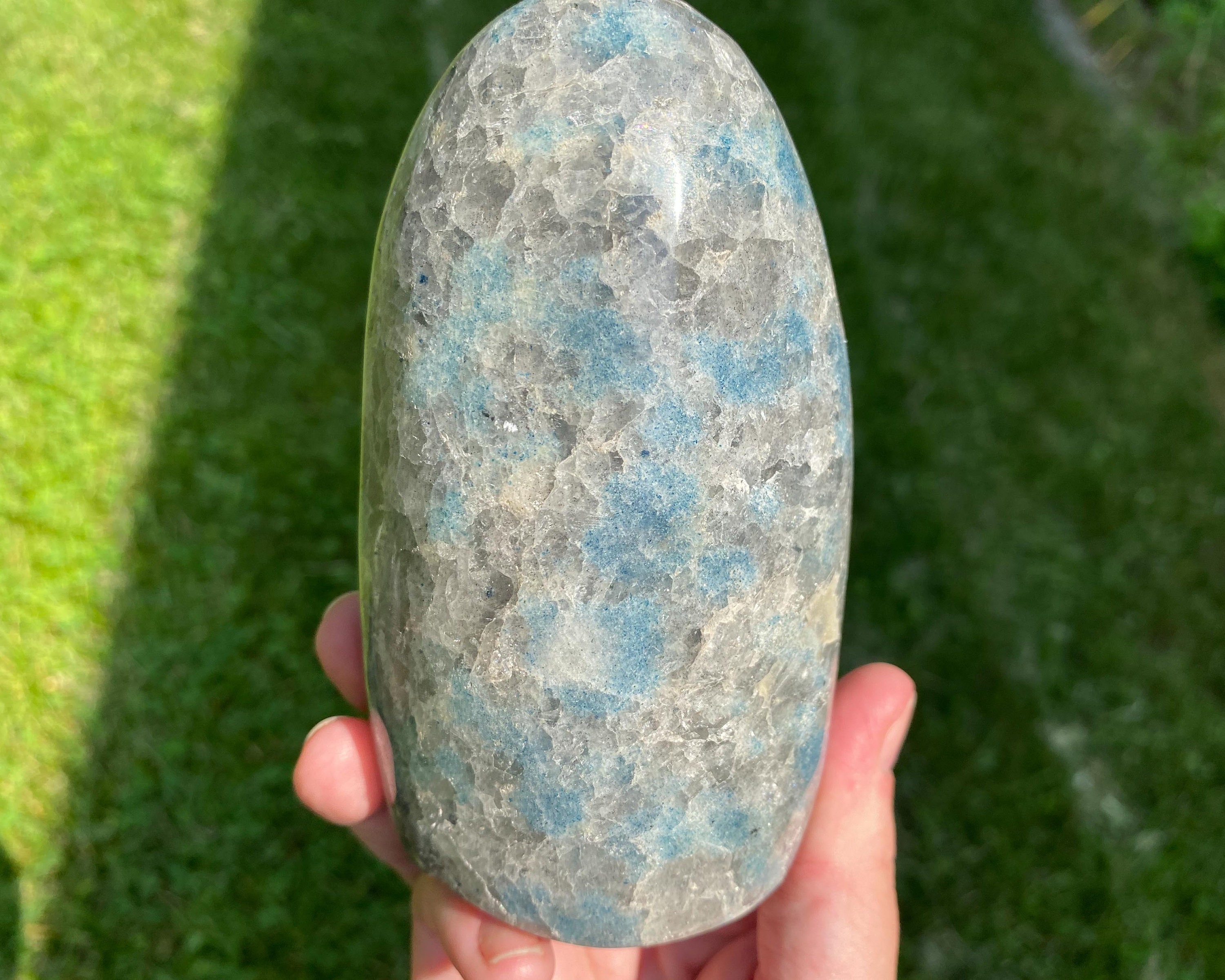 4.6" Dumortierite In Quartz Freeform, Crystal Freeform, Home Decor, Polished Stone, Self Standing, Unique Decor , For Home #3