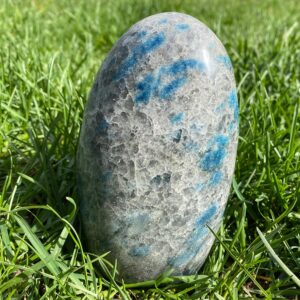 4.7" Dumortierite In Quartz Freeform, Polished Crystal Freeform, Home Decor Gift, Freestanding Gemstone, Self Standing, Bright Blue #1