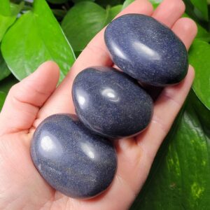 Dumortierite Crystal Palm Stone - Blue Dumortierite Crystal - Dumortierite Quartz - Dumortierite - Dumortierite Crystal - Blue Dumortierite