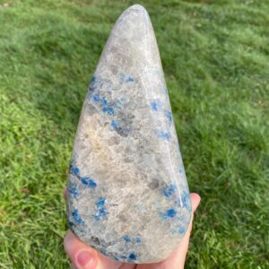 Large 6.8 In Dumortierite In Quartz Freeform, Polished Crystal Statement Piece #2 Large 6.8 In Dumortierite In Quartz Freeform, Polished Crystal Statement Piece #2
