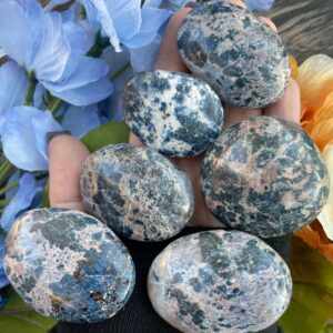 Dumortierite Palm Stone, Blue Dumortierite, Qty. 1 Dumortierite Palm Stone, Blue Dumortierite, Qty. 1