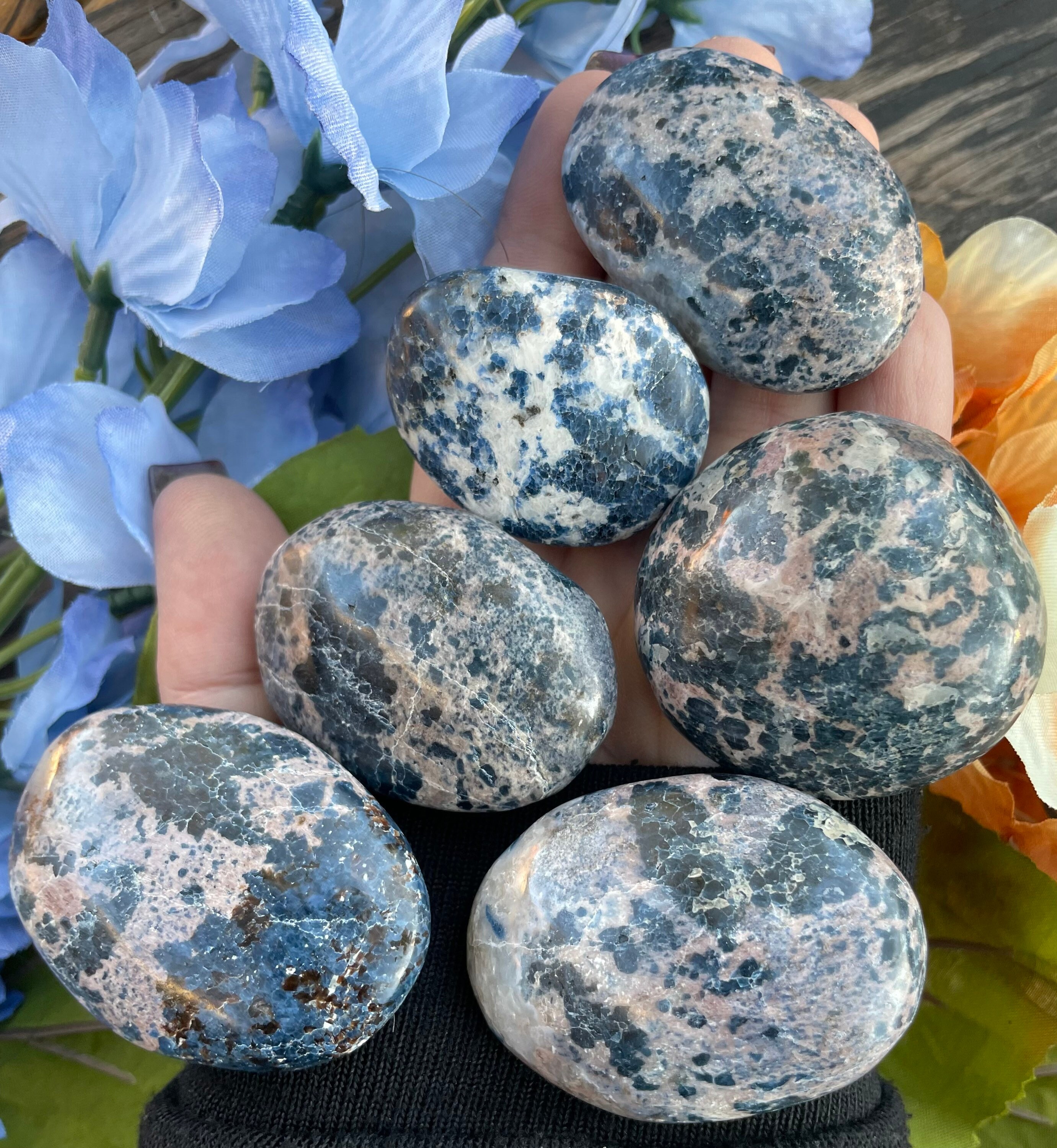 Dumortierite Palm Stone, Blue Dumortierite, Qty. 1