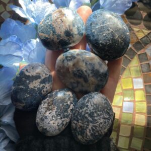 Dumortierite Palm Stone, Blue Dumortierite, Qty. 1 Dumortierite Palm Stone, Blue Dumortierite, Qty. 1