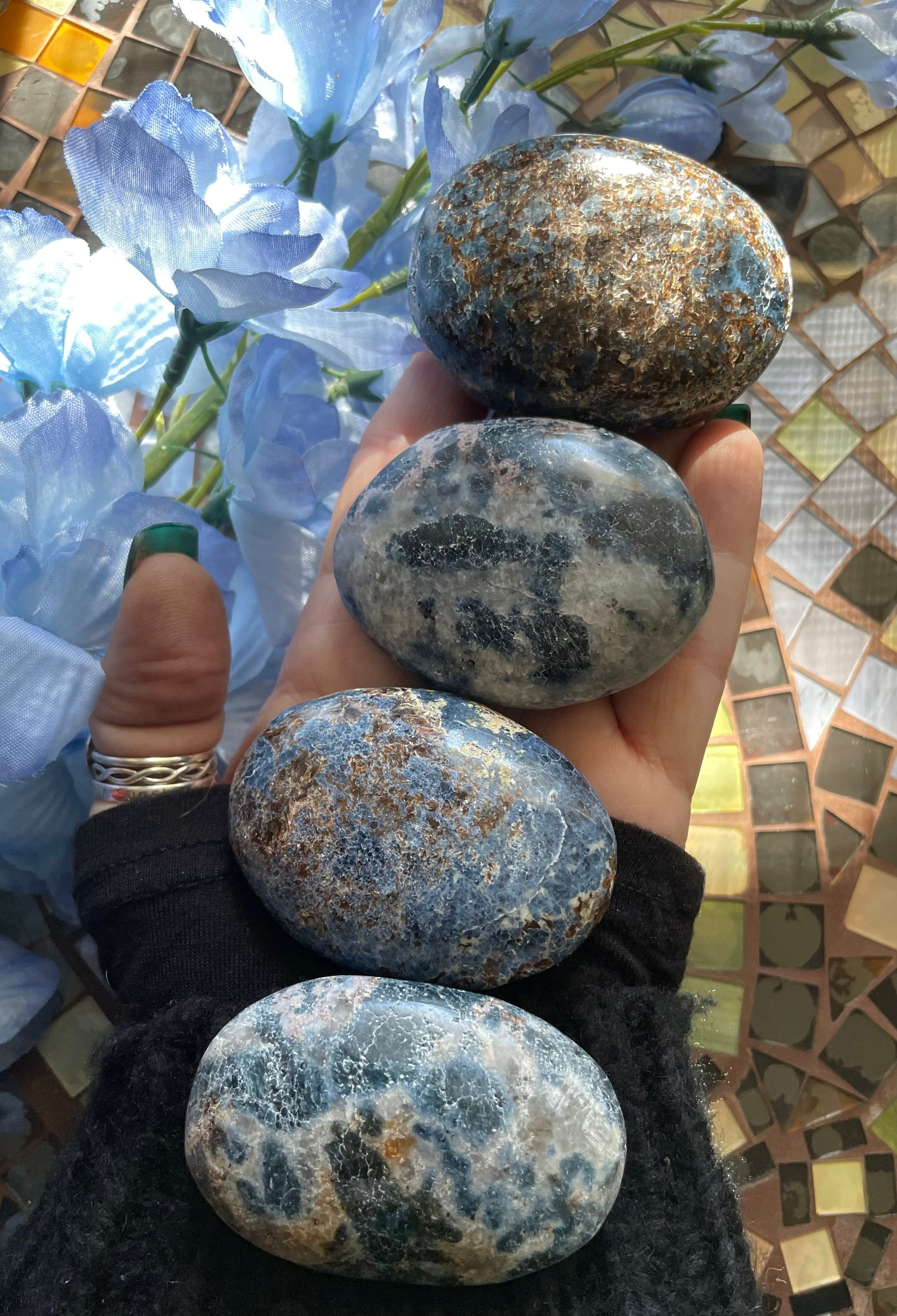Dumortierite Palm Stone, Blue Dumortierite, Qty. 1