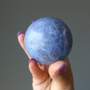 Dumortierite Sphere Intuitive Trust Third Eye Action Blue Crystal Ball