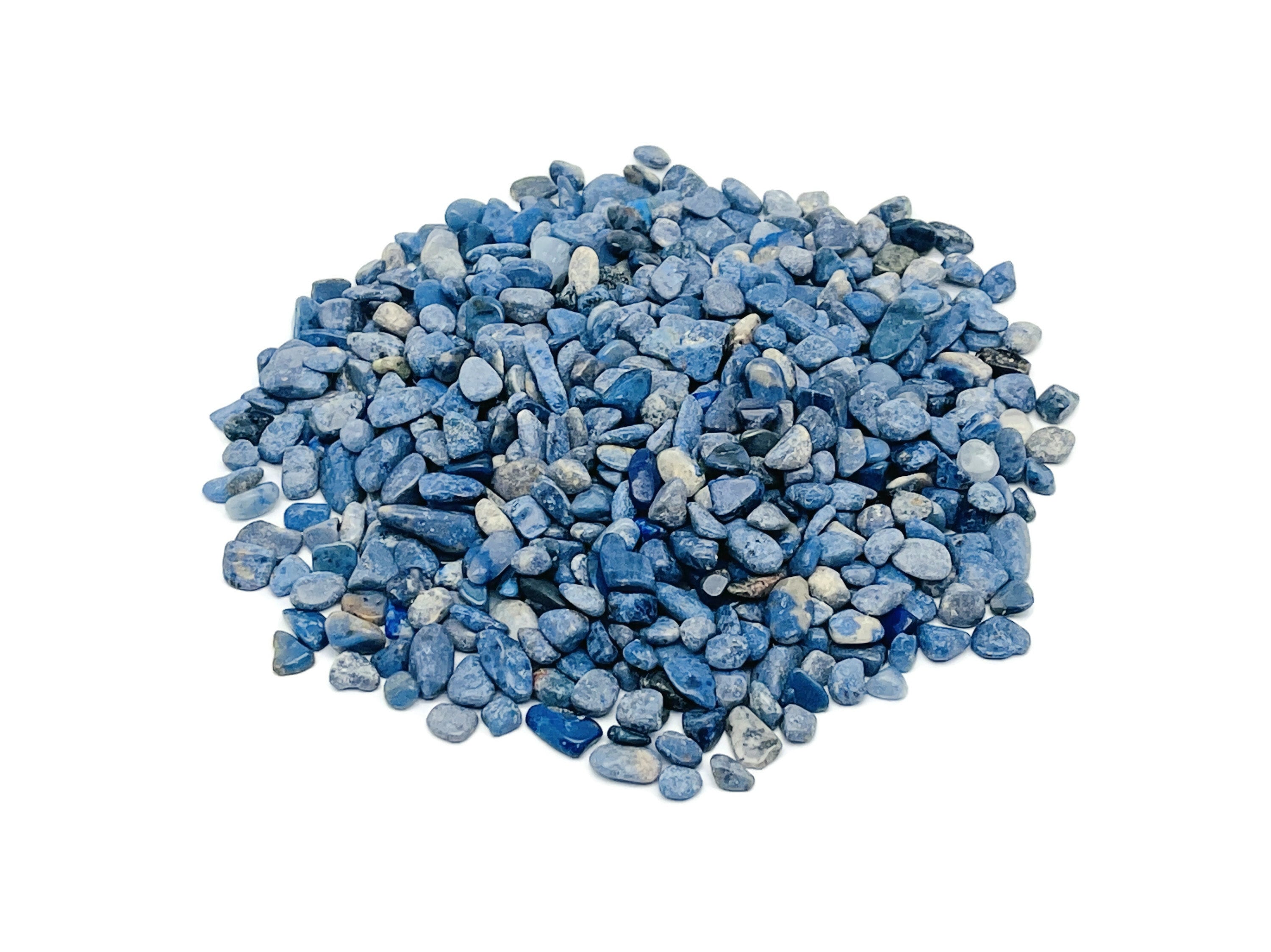 Blue Dumortierite Chips – Gemstone Chips – Crystal Semi Tumbled Chips - Bulk Crystal - 5-7mm - Cp1238