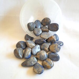 Dumortierite Crystal Tumblestones • Ethically Sourced Dumortierite Crystal Tumblestones • Ethically Sourced