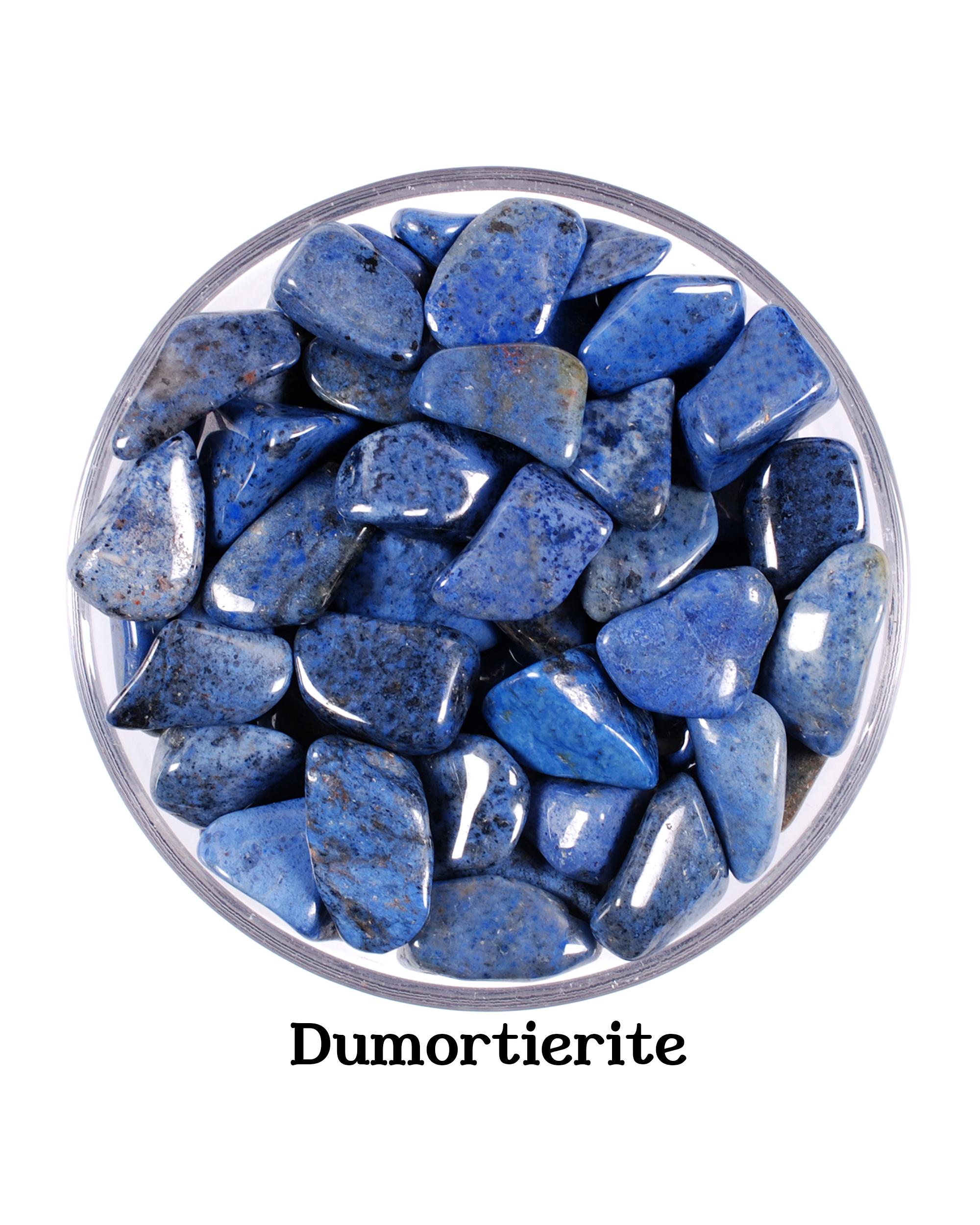 Set Of 10 Dumortierite Tumbled Stones, Gift For Crystal Lovers, Bulk Blue Healing Gemstones