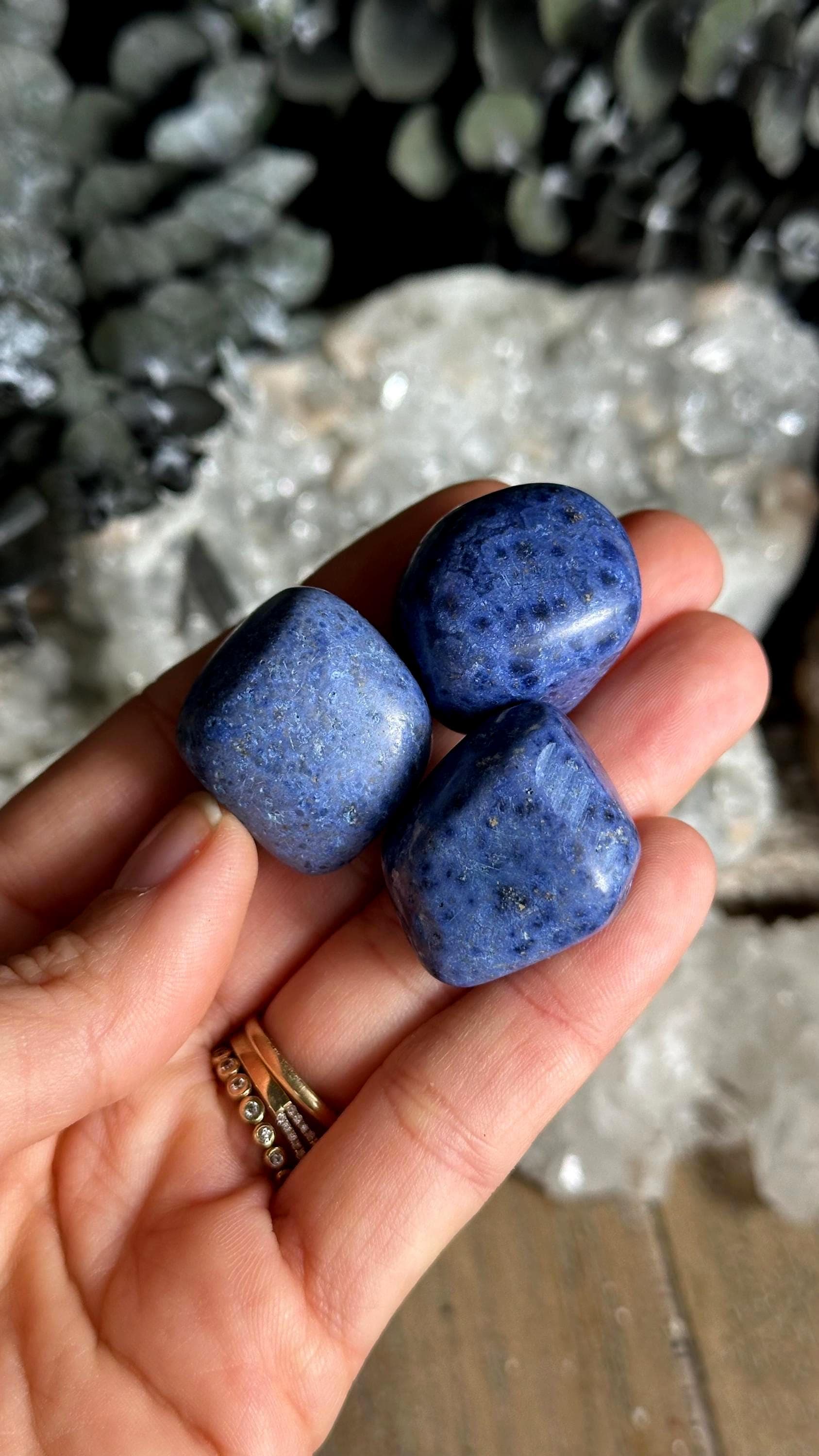 Tumbled Dumortierite Stone: Blue Chakra Crystal Tumbled Dumortierite Stone: Blue Chakra Crystal