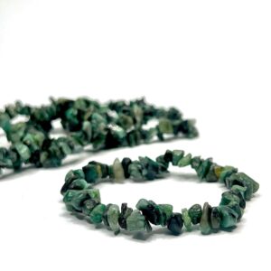 Emerald Chip Crystal Bracelet: Beaded Gemstone Stretch Bracelet Emerald Chip Crystal Bracelet: Beaded Gemstone Stretch Bracelet
