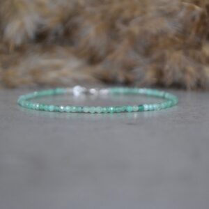 Columbian Emerald Bracelet, Raw Emerald Bracelet, Bracelet Femme, 2mm Bead Bracelet, Delicate Bracelet, May Birthstone, Bracelet For Women Columbian Emerald Bracelet, Raw Emerald Bracelet, Bracelet Femme, 2mm Bead Bracelet, Delicate Bracelet, May Birthstone, Bracelet For Women