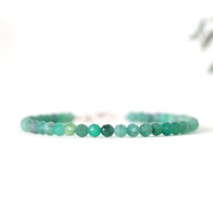 Genuine Colombian Emerald Bracelet • 3mm Natural Emerald • May Birthstone • Love • Renewal • Wisdom Genuine Colombian Emerald Bracelet • 3mm Natural Emerald • May Birthstone • Love • Renewal • Wisdom