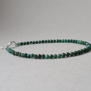 Gold emerald bracelet: gift for her, May birthstone Gold emerald bracelet: gift for her, May birthstone