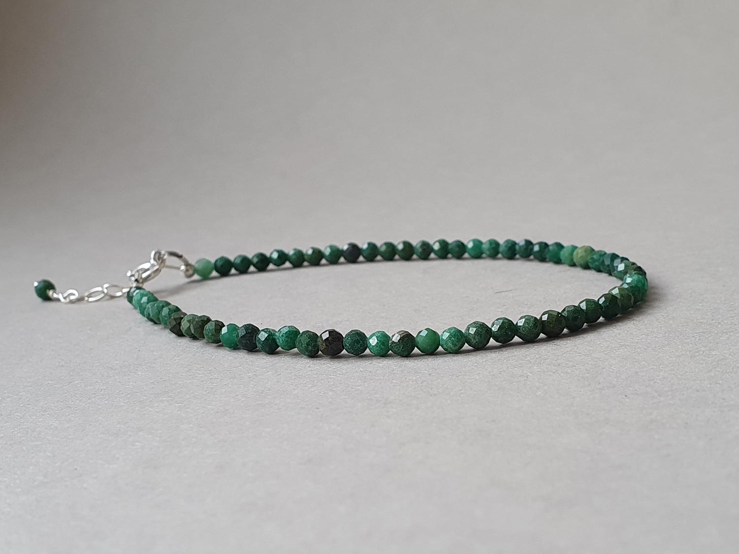 Gold Emerald Bracelet: Gift For Her, May Birthstone Gold Emerald Bracelet: Gift For Her, May Birthstone