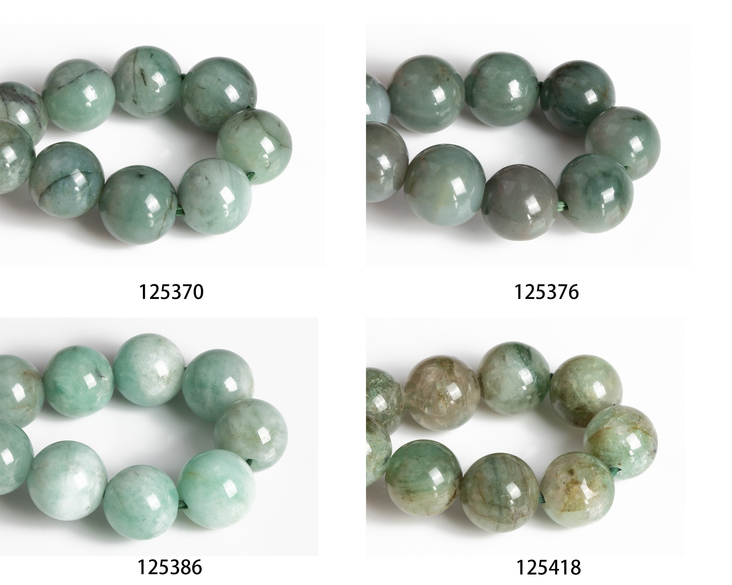 Green Emerald Beads 6.5"/7" Bracelet Genuine Natural Round Gemstone Beads Green Emerald Beads 6.5"/7" Bracelet Genuine Natural Round Gemstone Beads