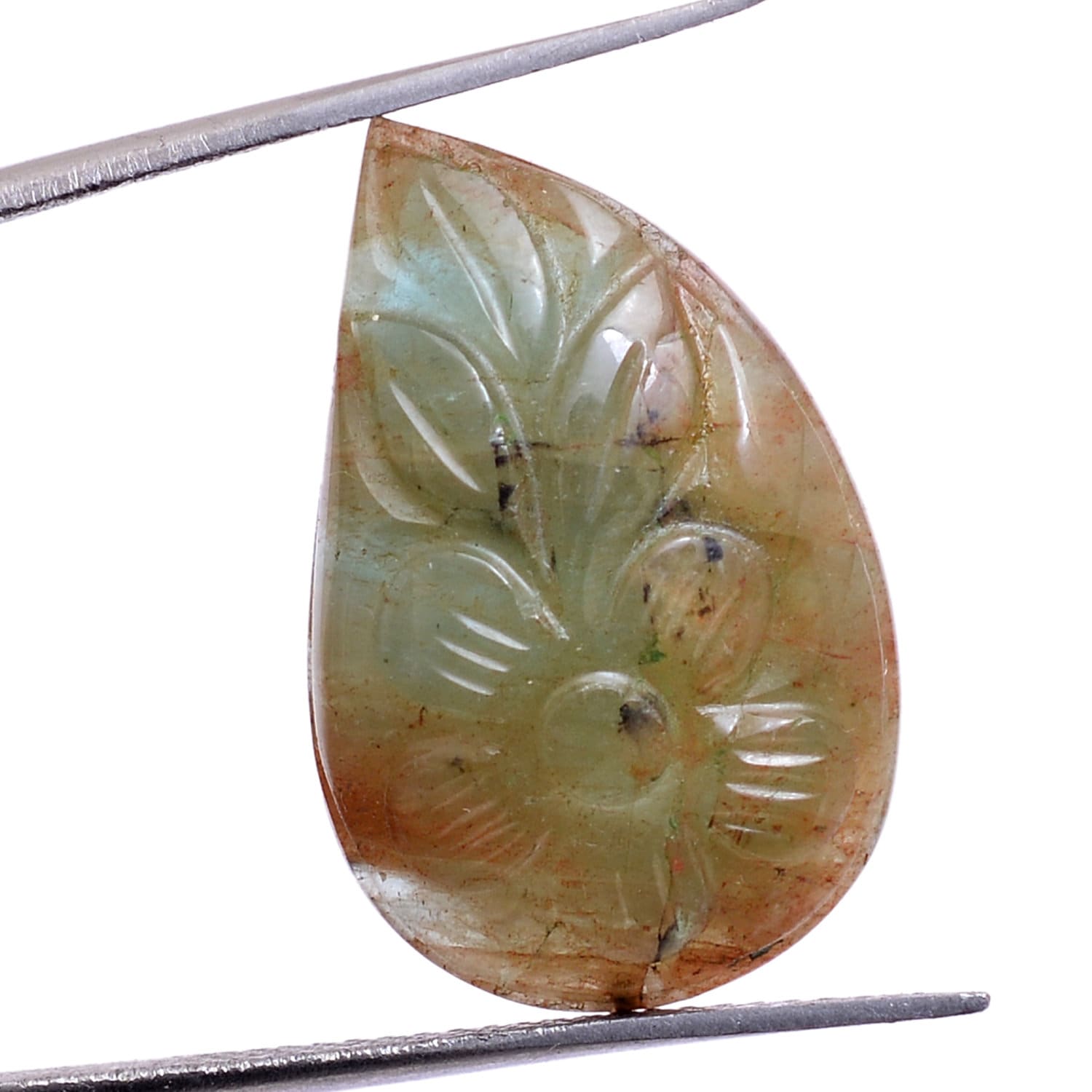 Emerald Gemstone Hand Carving Cabochon | Emerald Fancy Cabochon | Natural Precious Loose Gemstone Floral Carved Fancy Cabochon For Jewelry