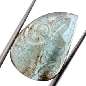 Loose Emerald Gemstone Hand Carving Cabochon | Emerald 14x20mm Fancy Cabochon | Natural Precious  Gemstone Floral Carved Fancy Cabochon