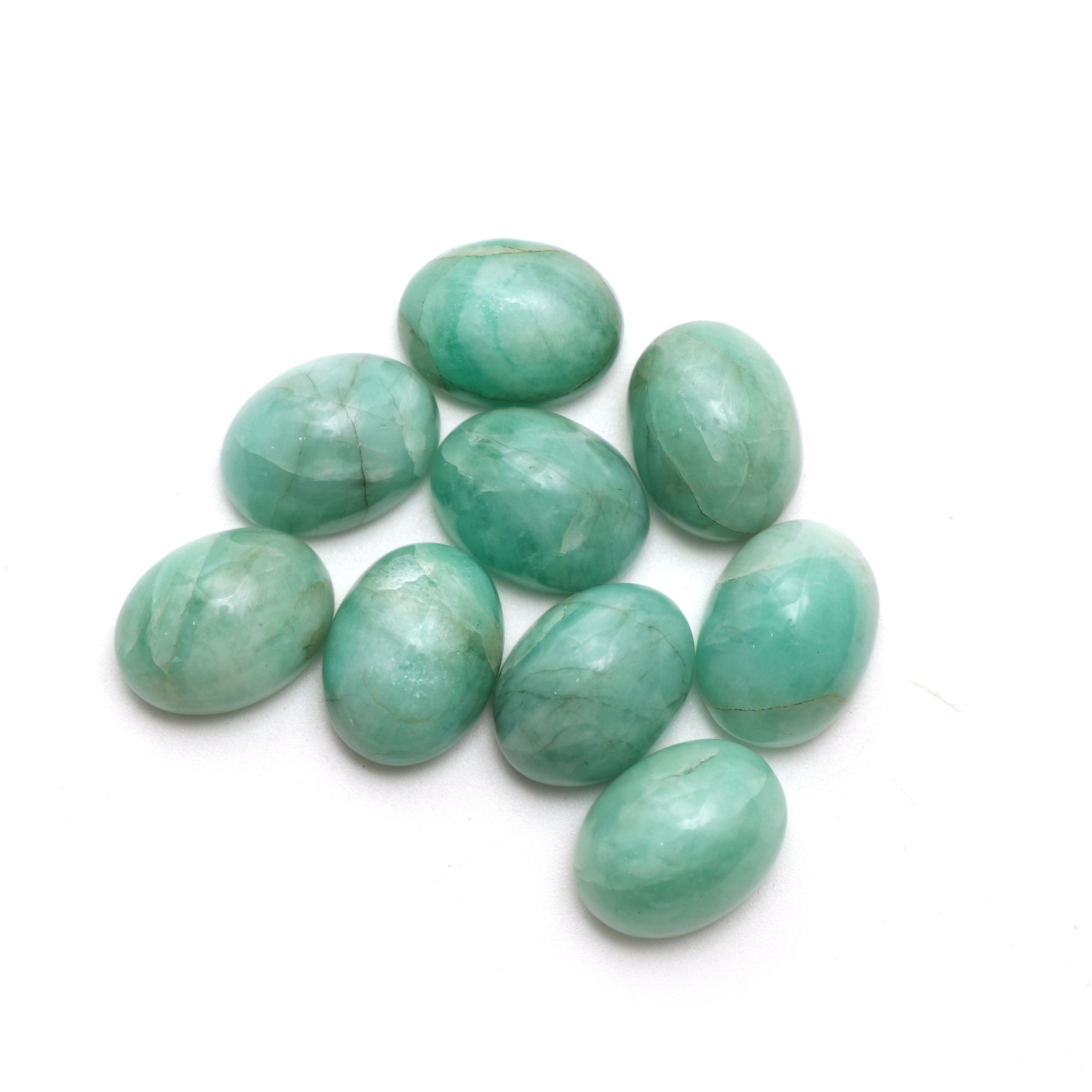 Natural Emerald Cabochon Oval , Loose Gemstone, 12x16mm, Emerald Smooth Gemstone, Set Of 9 Pieces