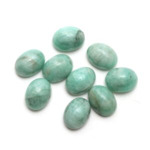 Natural Emerald Cabochon Oval , Loose Gemstone, 12x16mm, Emerald Smooth Gemstone, Set Of 9 Pieces