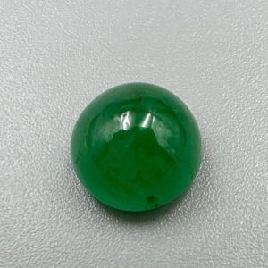 Natural Zambian Emerald 9 Mm Round Cabochon: 4 Ct, Gem Quality Emerald