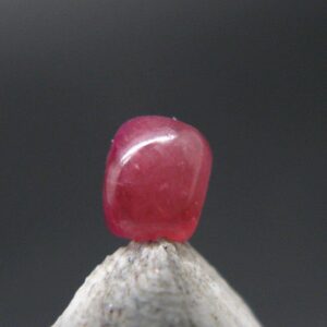 Rare Gem Bixbite Red Beryl Emerald Cabochon From Utah Usa - 0.34 Carats - 4.2x3.5 Mm