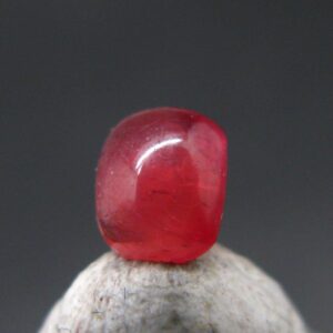 Rare Gem Bixbite Red Beryl Emerald Cabochon From Utah Usa - 0.67 Carats - 5.5x4.7 Mm