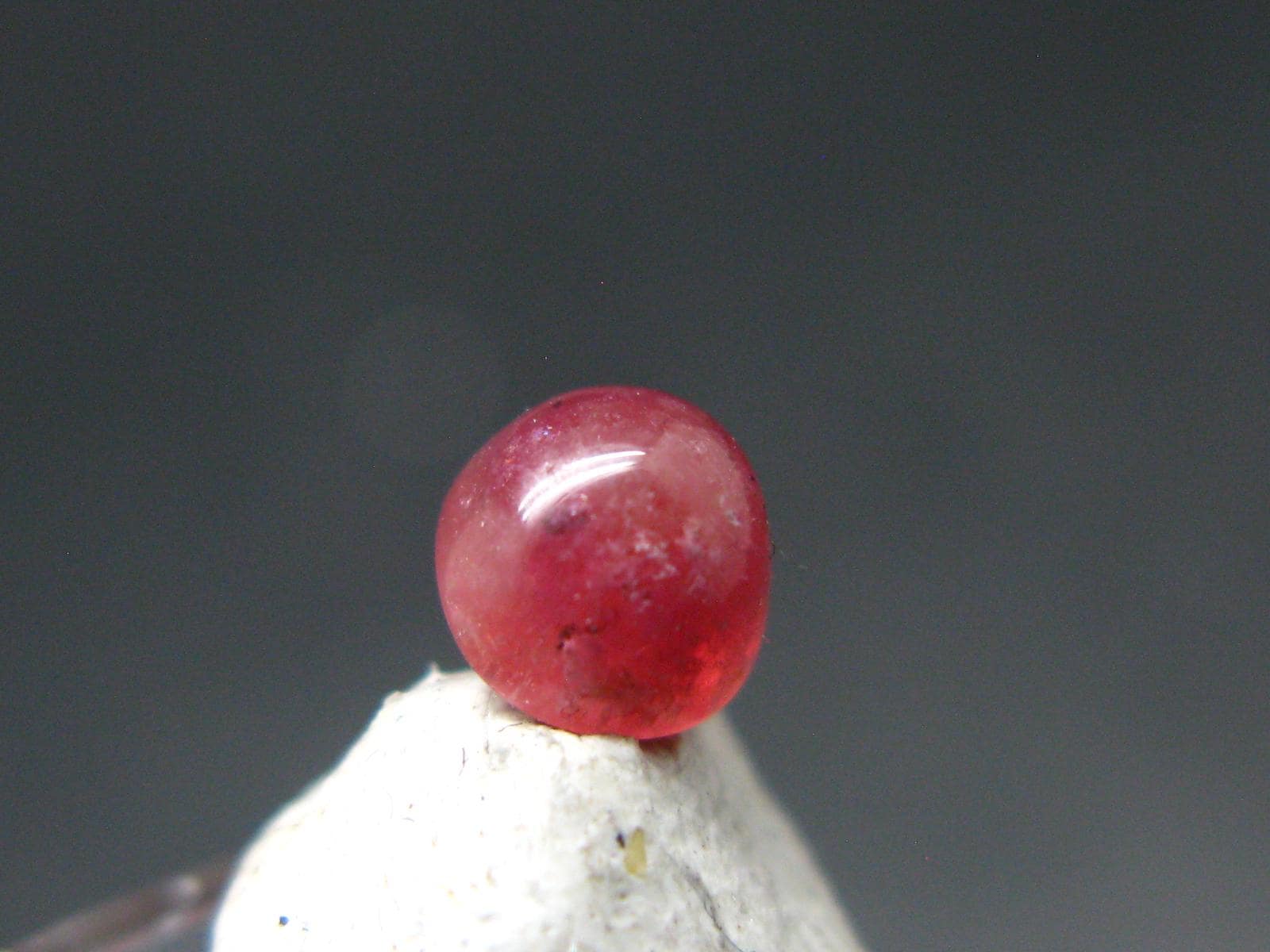 Rare Gem Bixbite Red Beryl Emerald Cabochon From Utah Usa - 0.55 Carats - 4.9x4.7 Mm