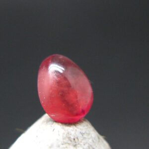 Rare Gem Bixbite Red Beryl Emerald Cabochon From Utah Usa - 0.54 Carats - 6.0x4.8 Mm