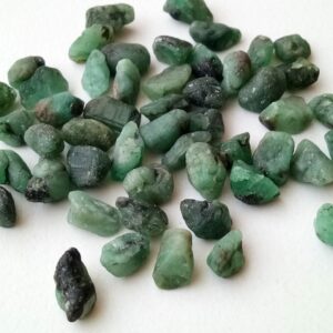 13-15mm Emerald Rough, Green Emerald Rough Stones, Rough Emerald Gemstones, Raw Emerald, Loose Raw Emerald (5Pcs T0 10Pcs Options) - PDG265A