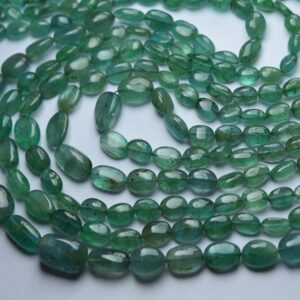 13 Inches Strand,natural Emerald Smooth Oval Nuggets.4-8mm