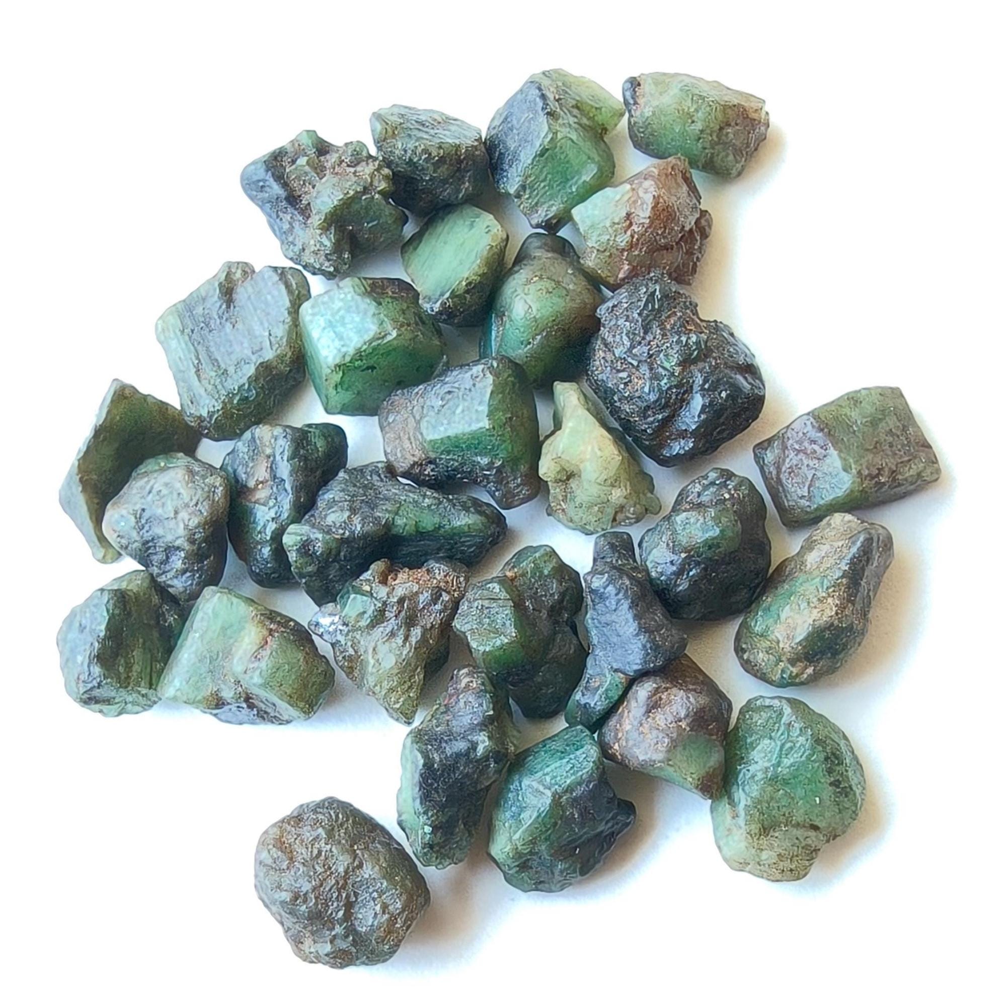 8-15mm Emerald Rough, Green Emerald Rough Stones, Rough Emerald Gemstones, Raw Emerald, Loose Raw Emerald, (5pcs T0 10pcs Options)