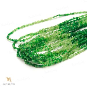 Aaa+ Green Emerald Uncut Chip Beads,natural Emerald Raw Rough Tiny Nugget Chips,16" Gemstone Beads For Handmade Jewelry
