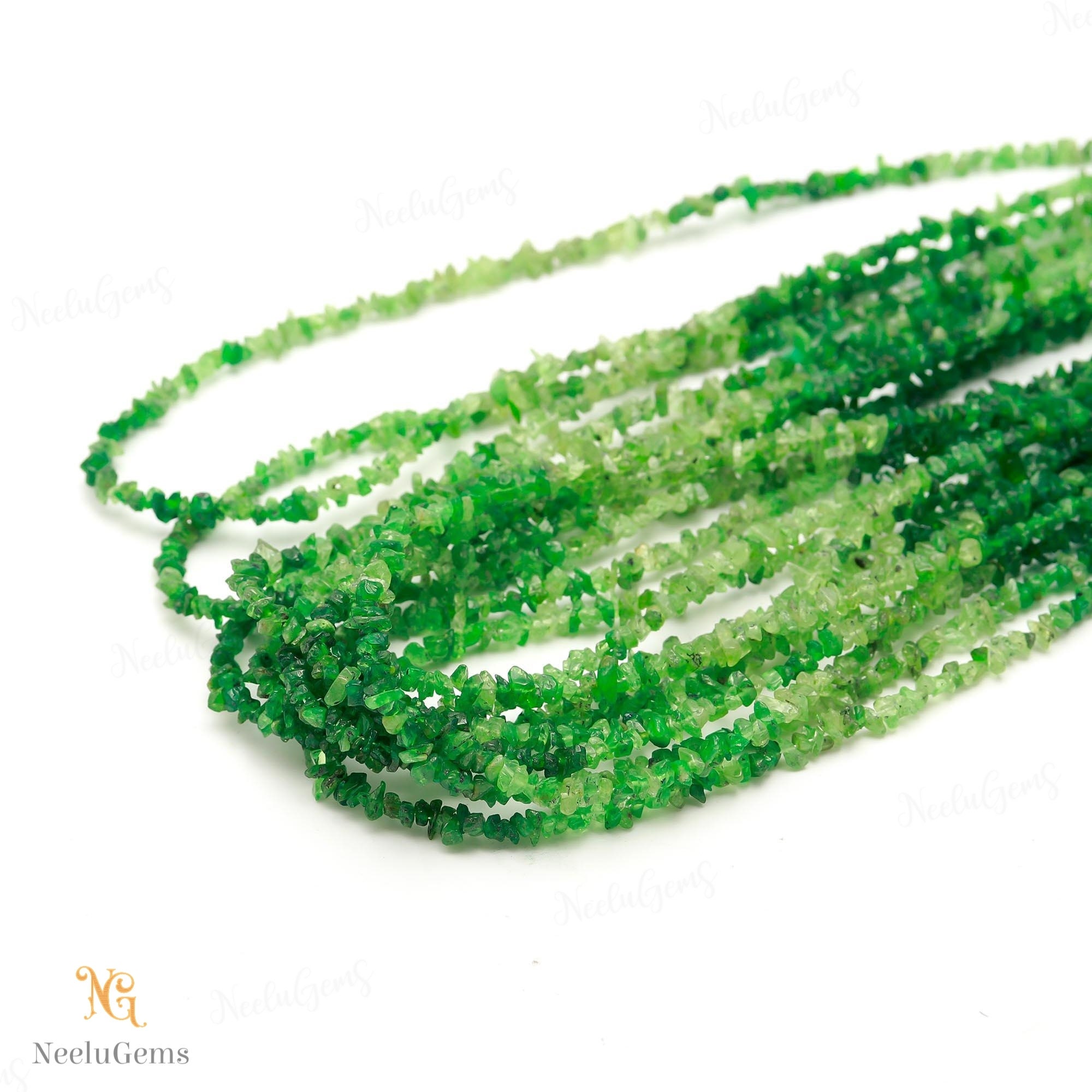 Aaa+ Green Emerald Uncut Chip Beads,natural Emerald Raw Rough Tiny Nugget Chips,16" Gemstone Beads For Handmade Jewelry