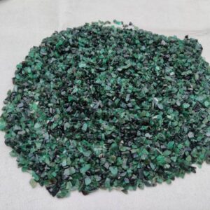 Emerald Gemstone Chips: Polished Inlay, Natural Healing Crystals (30grams)