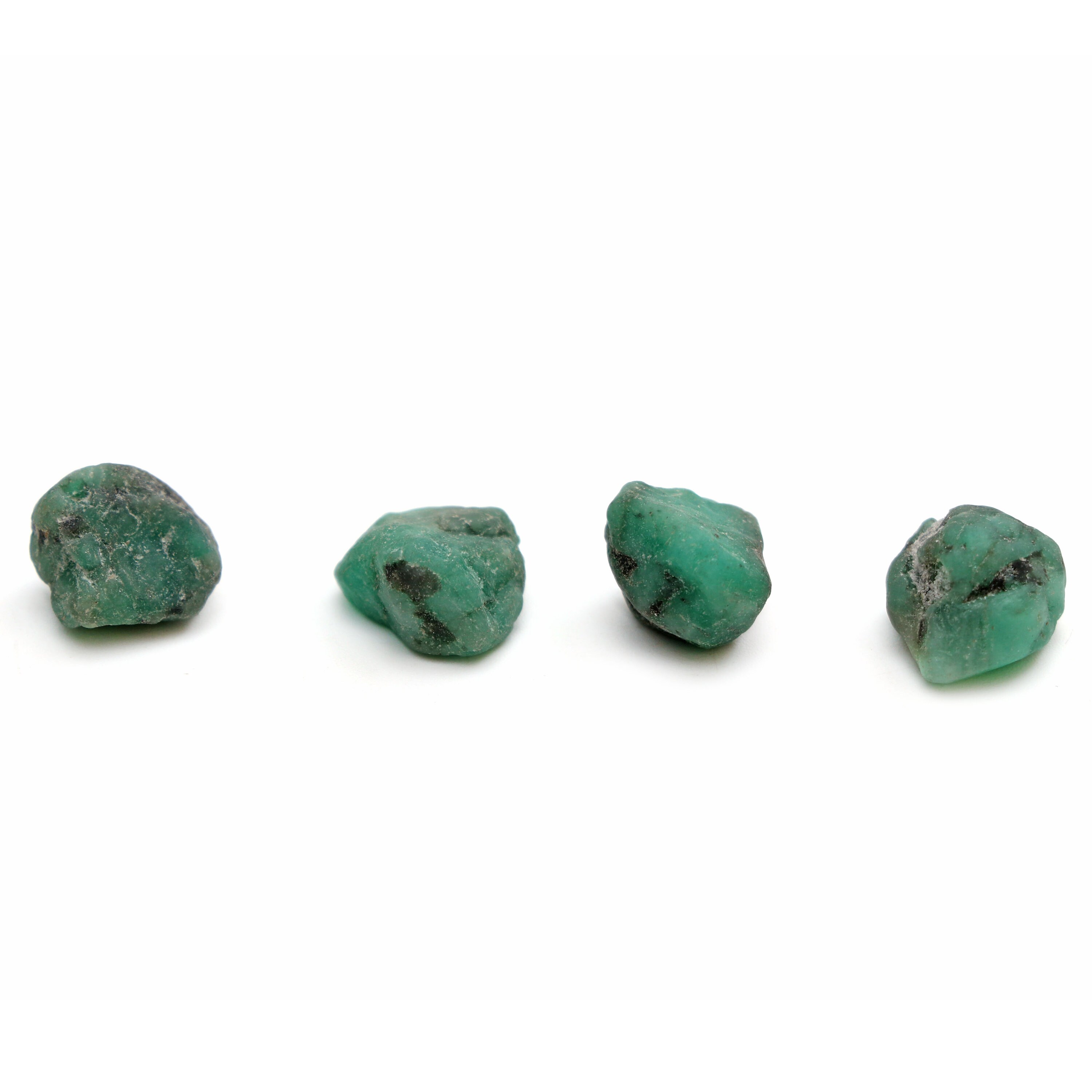 Natural Emerald Organic Rough Loose Gemstone | 11x13 Mm | Rough Loose Gemstone | Set Of 10 Pieces