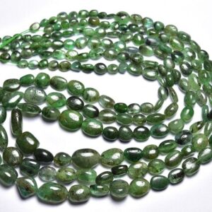 Emerald Nuggets Beads - 15 Inches - Natural Smooth Emerald Nuggets - Zambia Natural Emerald - Size Is 4-11mm #1709