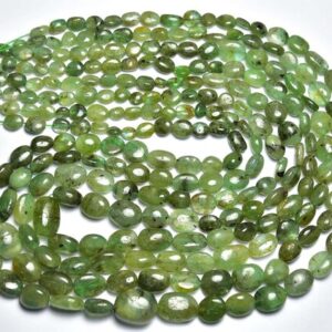 Emerald Nuggets Beads - - 15 Inches - Natural Smooth Emerald Nuggets - Zambia Natural Emerald - Size Is 5-9 Mm #1814