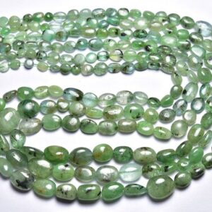 Emerald Nuggets Beads - 16 Inches - Natural Beautiful Smooth Emerald Nuggets - Zambia Emerald - Size Is 4.5-10mm #1156